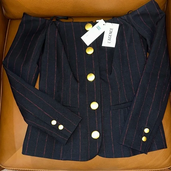 New with tags - L'AGENCE Alice Off-Shoulder Blazer - Picture 8 of 11